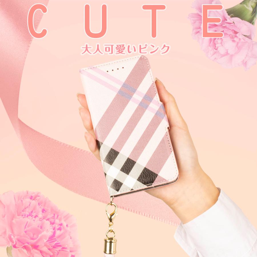 Google Pixel8a ケース 手帳型 おしゃれ Pixel7a チェック ピンク 桃色 カバー Pixel6a ミラー ストラップ Pixel5a かわいい 安い スマホケース 送料無料