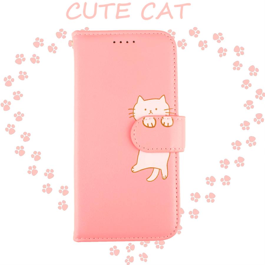 Google Pixel7a ケース 手帳型 ねこ 猫 ネコ かわいい Pixel 7a カバー ピンク 桃色 ピクセル7a レザー 革 安い 送料無料 スマホケース