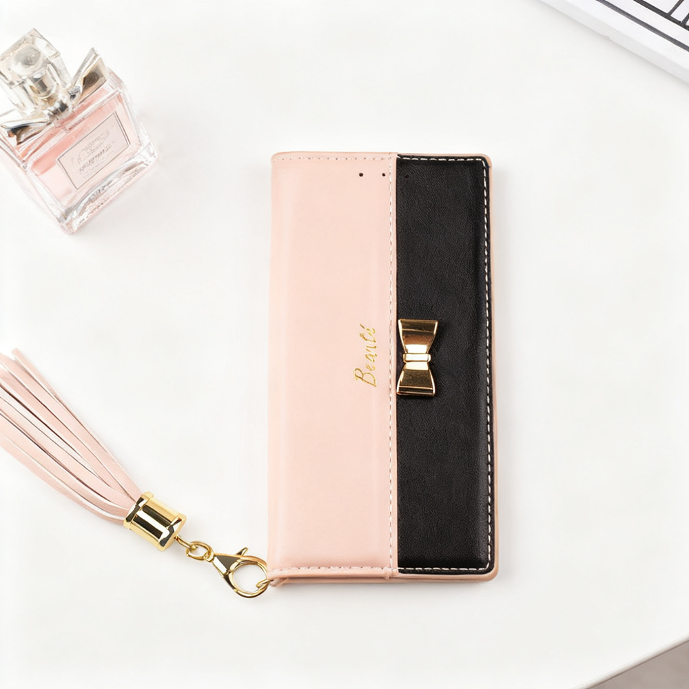 iPhone16e iPhone16 e ケース 手帳型 アイフォン16e おしゃれ ピンク Pink リボン カバー ミラー ストラップ バイカラー かわいい 安い 革 レザー スマホケース