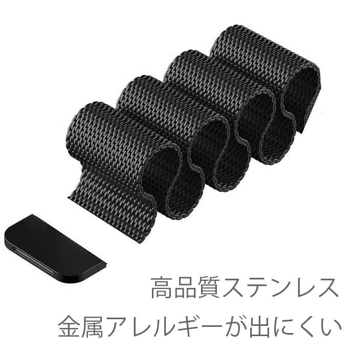 アップルウォッチ バンド 2本セット ステンレス 38mm 40mm 41mm 45mm 44mm 42mm apple watch バンド 黒 銀 ブラック シルバー series SE 7 6 5 4 3 2 1 ベルト レディース メンズ メッシュ 送料無料