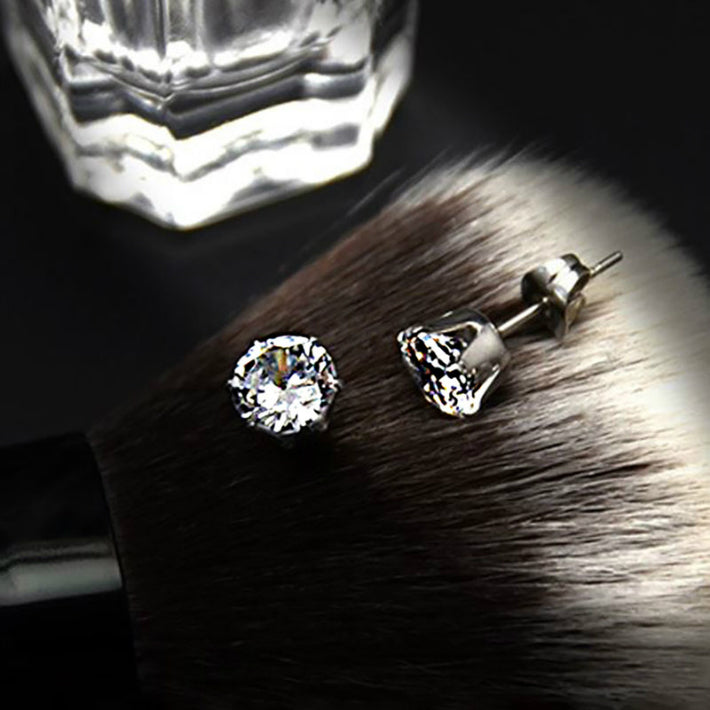 12個 セット 一粒ジュエリー ステンレス つけっぱなし 金属アレルギー対応 イヤリング メンズ ピアス メンズ両耳用 BTS スタッドピアス レディース ジルコニア キュービックジルコニア シルバー 3mm 4mm 5mm 6mm 7mm 8mm ファーストピアス セカンドピアス 送料無料