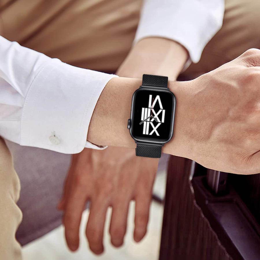 アップルウォッチ バンド ステンレス メンズ レディース 38mm 40mm 41mm 45mm 44mm 42mm apple watch バンド 黒 銀 series SE 7 6 5 4 3 2 1 ベルト おしゃれ 交換 人気 安い ブラック シルバー 送料無料