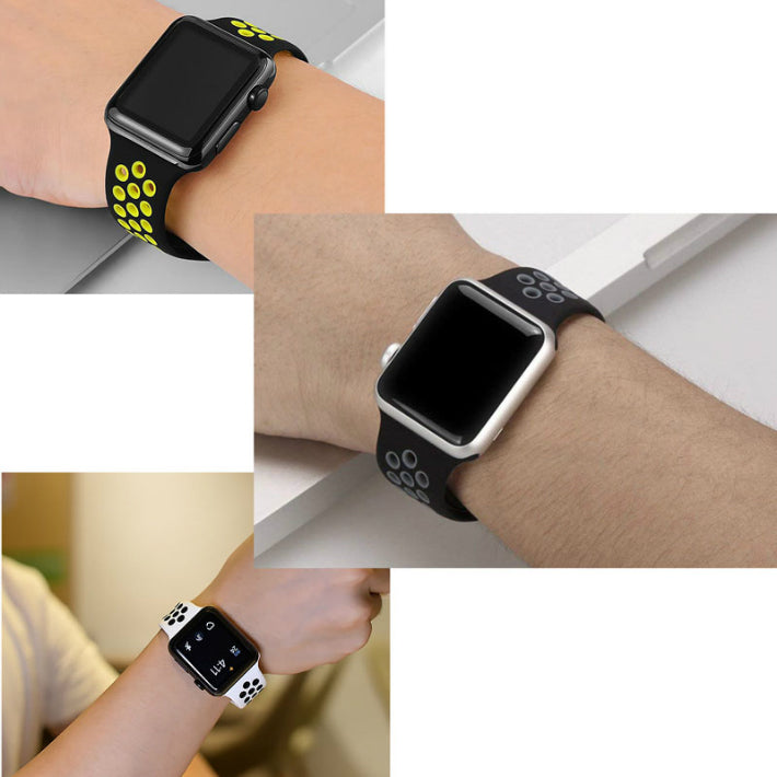 アップルウォッチ バンド apple watch バンド スポーツ ベルト シリコン ベルト ペア 45mm 44mm 42mm 兼用 sportsplus スポーツプラス series 7 6 5 4 3 2 1 シリーズ 運動 ラバー 兼用 送料無料 交換バンド シリコン 軽量 白 黒 メンズ レディース おしゃれ 2個 セット