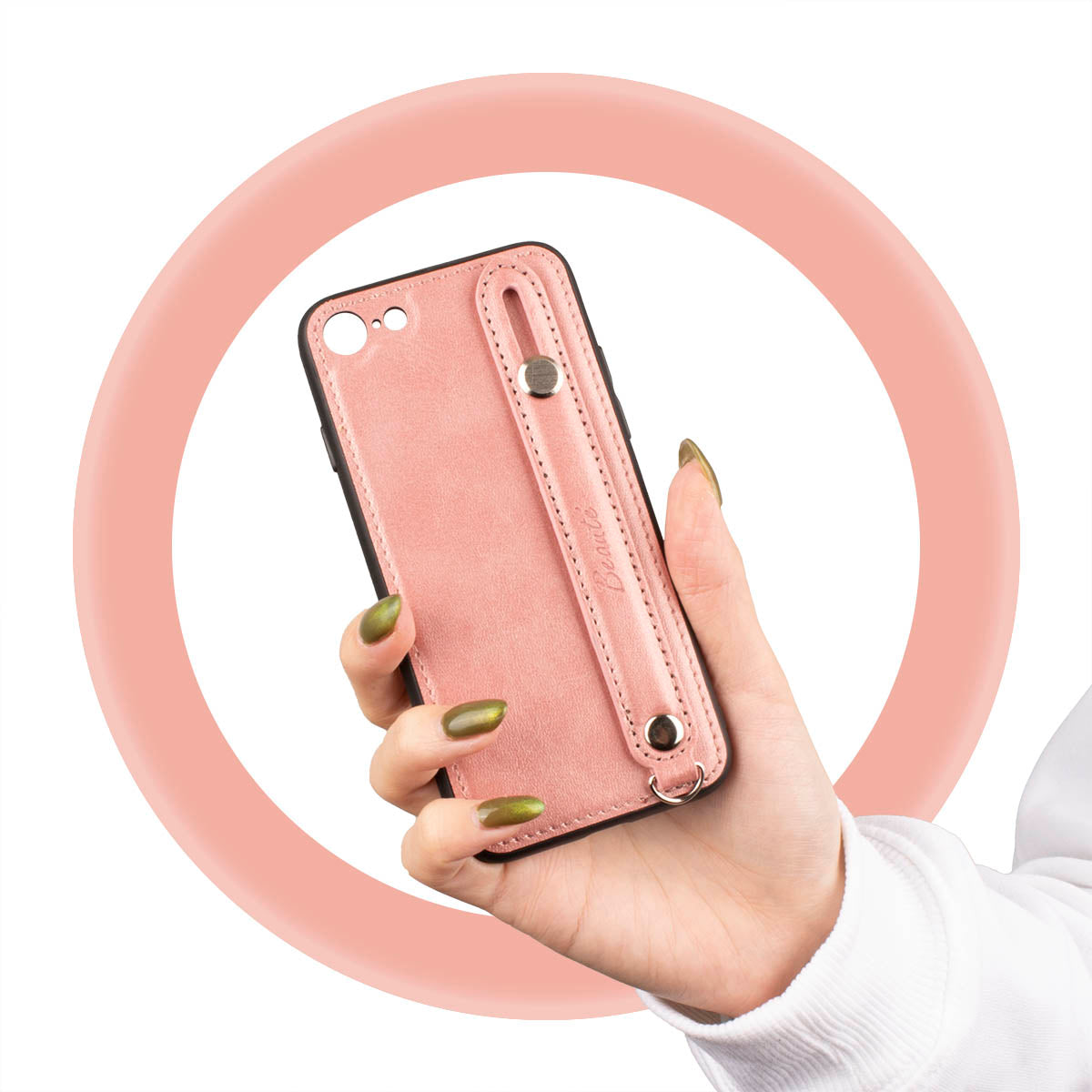iphone se ケース ベルト付 se第3世代 カバー se第2世代 バンパー iphone8 iphone7 iphone6s シンプル レザー ベルト付ケース おしゃれ ベルト 茶 ブラウン ピンク グリーン 緑 オレンジ グレー 灰 スマホケース 送料無料
