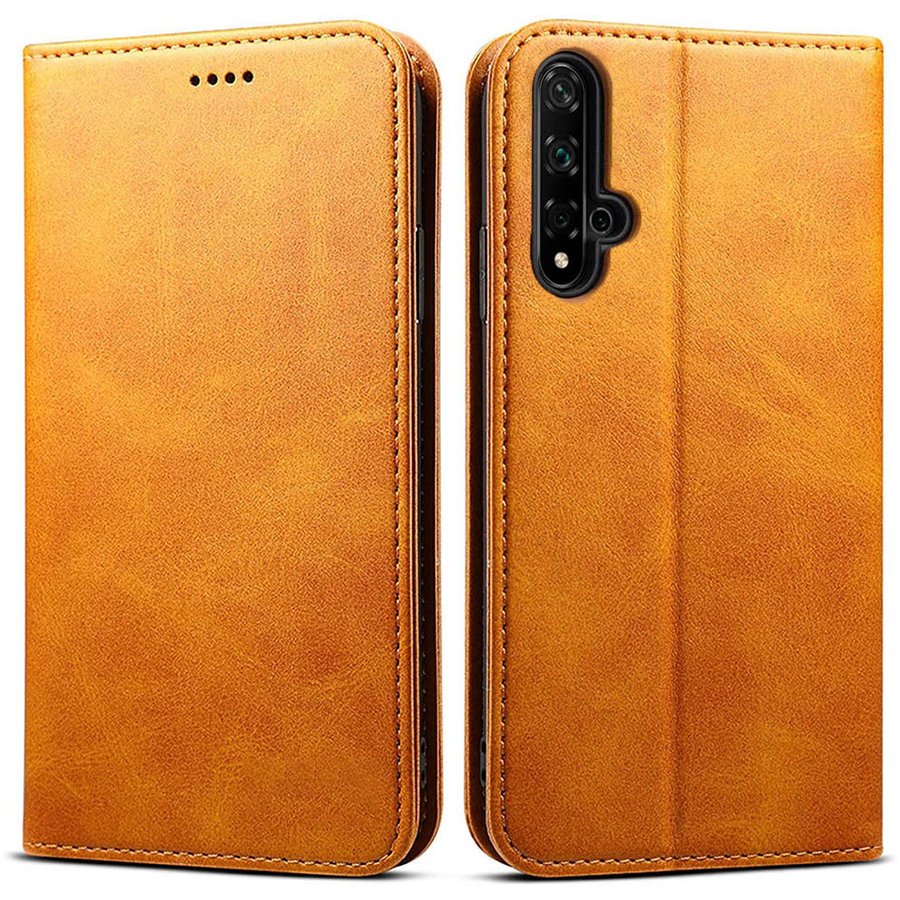 P30 lite nova lite3 nova5T P smart 2019 ケース Huawei 手帳型 カバー ベルトなし 磁石式 茶色 ブラウン 通販 レザー 革 送料無料 スマホケース 人気