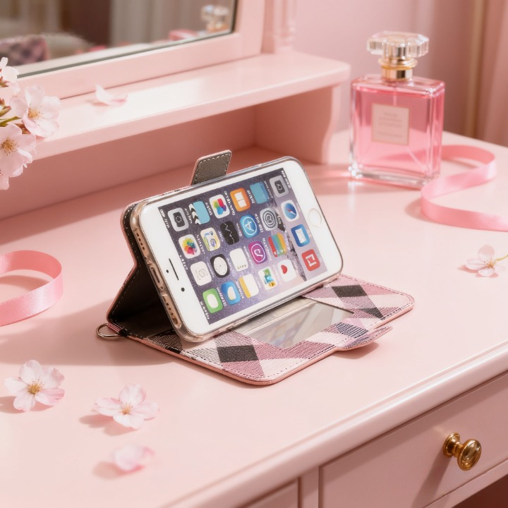 iphone16 ケース 手帳型 おしゃれ iphone16e カバー iphone15 かわいい iphone14 iphone13 iphone12 se3 ピンク ベージュ 鏡 ストラップ iphone8