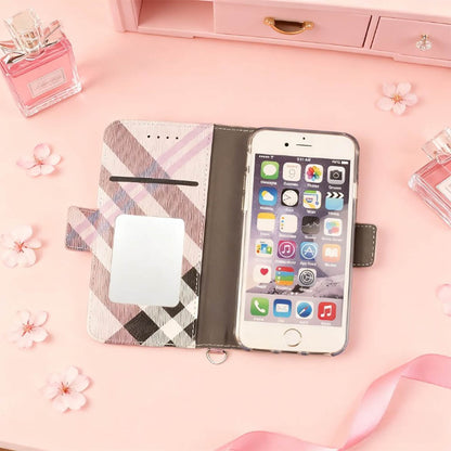 iphone16 ケース 手帳型 おしゃれ iphone16e カバー iphone15 かわいい iphone14 iphone13 iphone12 se3 ピンク ベージュ 鏡 ストラップ iphone8