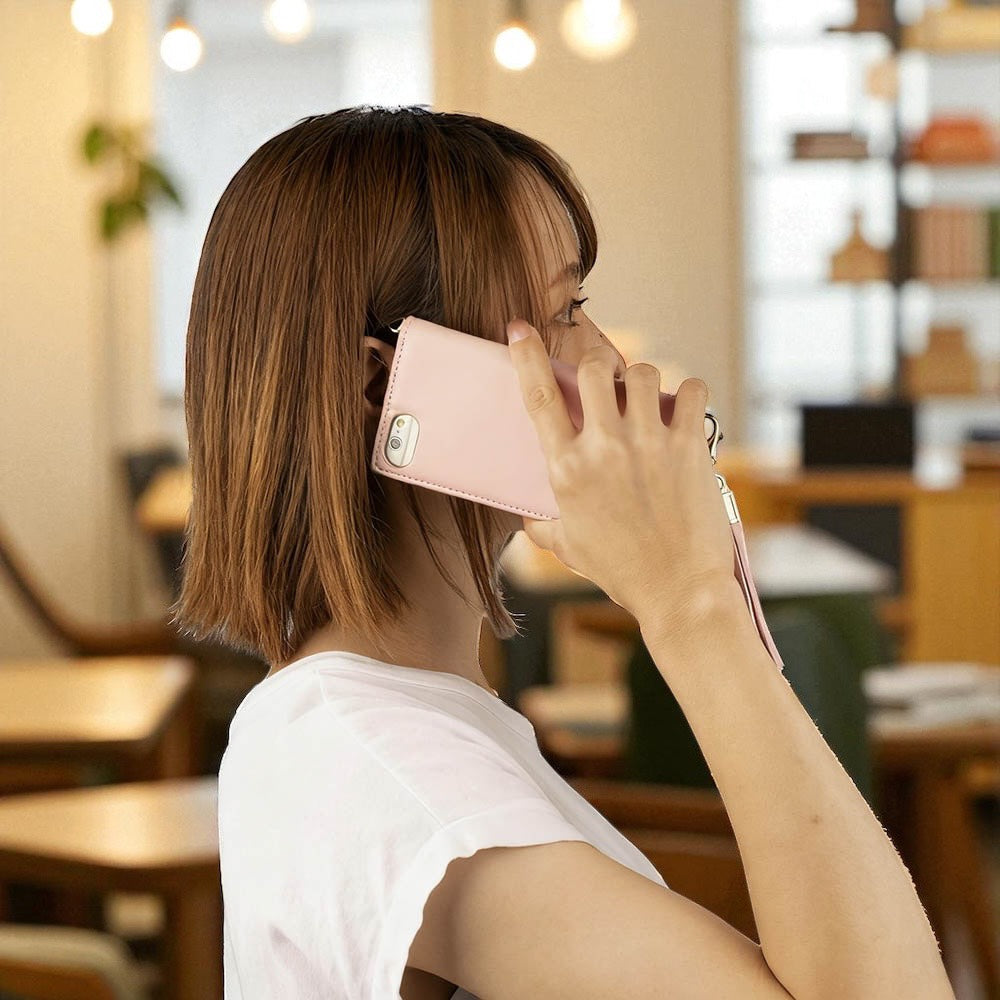 iPhone16e iPhone16 e ケース 手帳型 アイフォン16e おしゃれ ピンク Pink リボン カバー ミラー ストラップ  バイカラー かわいい 安い 革 レザー スマホケース