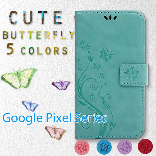 Pixel8a ケース 手帳型 pixel7a pixel 6a pixel5a ケース グーグル ピクセル8a カバー pixel4a5g googleピクセル7a レザー 革 蝶 花柄 送料無料