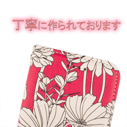 iPhone16e ケース 手帳型 iPhoneSE カバー iPhone13 SE2 SE3 SE第3世代 SE第2世代 iphone8 花柄 iphone7 6s カバー 鏡 ストラップ付 花柄 レッド 赤 フラワー ボタニカル