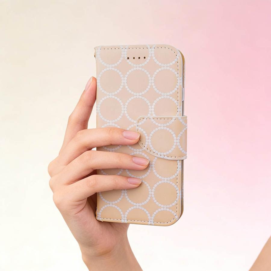 iphone SE ケース 手帳型 シンプル SE第三世代 カバー おしゃれ タンバリン柄 SE第二世代 iphone8 iphone7 iphone6s ピンク ベージュ iphone6 レザー