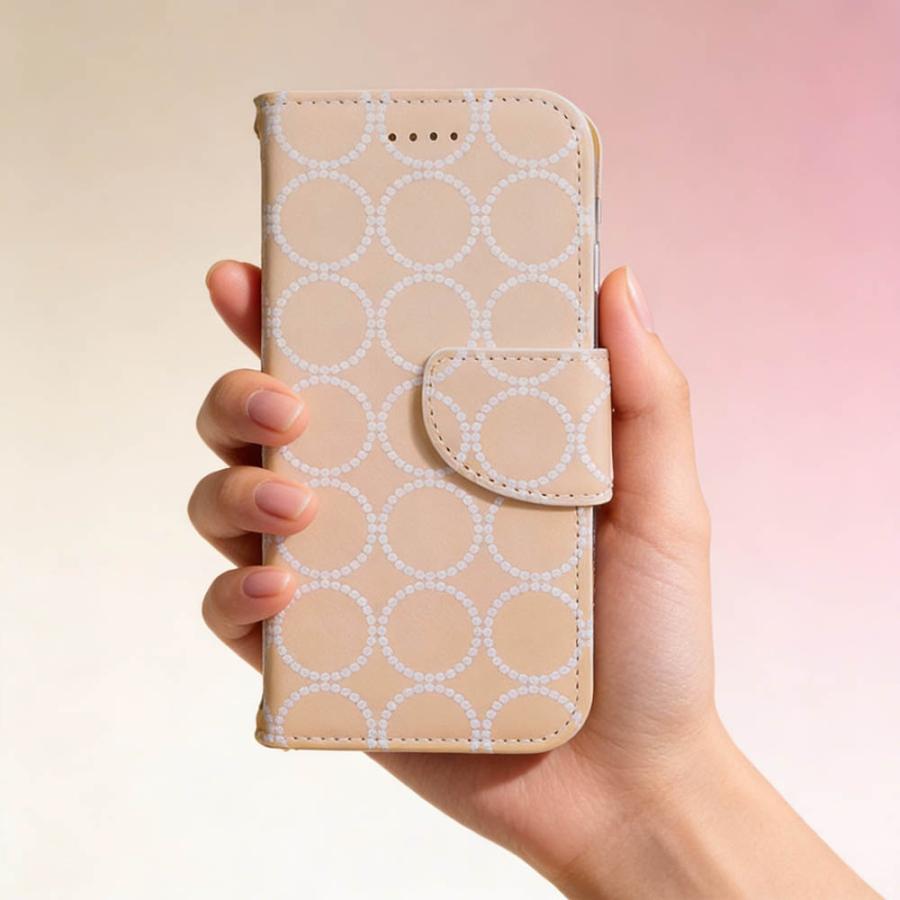 iphone SE ケース 手帳型 シンプル SE第三世代 カバー おしゃれ タンバリン柄 SE第二世代 iphone8 iphone7 iphone6s ピンク ベージュ iphone6 レザー