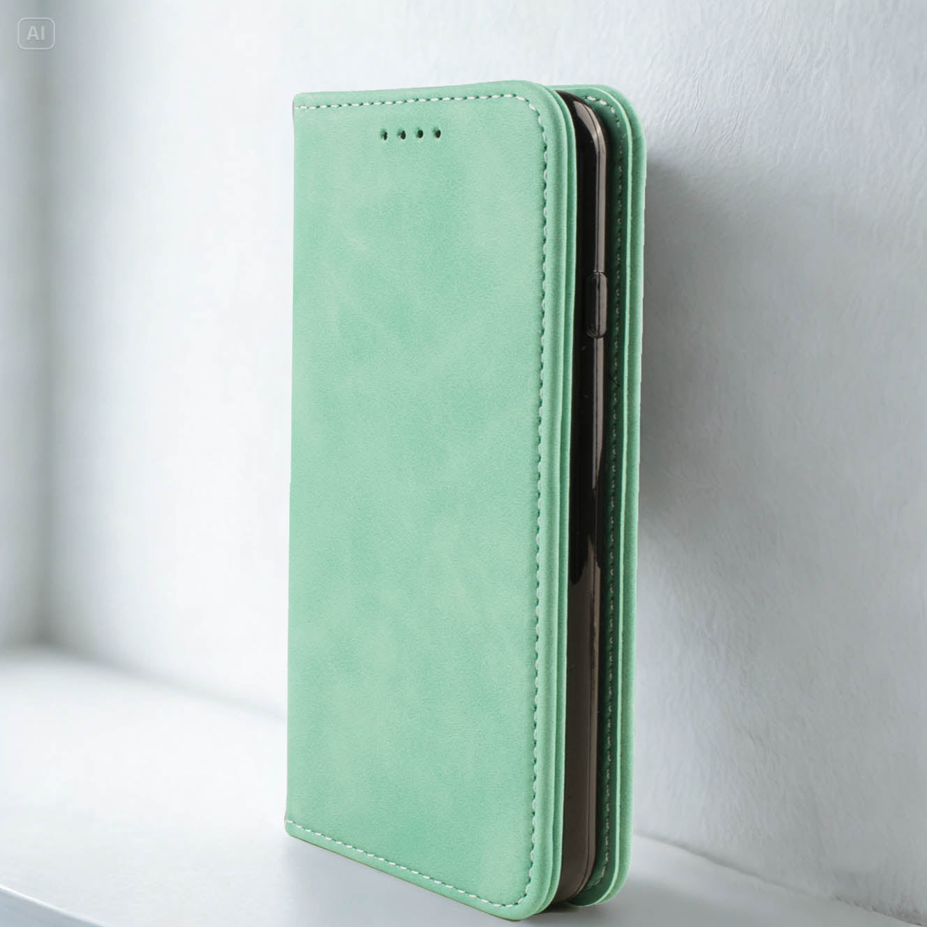 iPhone16 ケース 手帳型 おしゃれ iPhone15 カバー iPhonese iPhone14 スマホケース iPhone13 グリーン 緑 エメラルドグリーン レザー 革