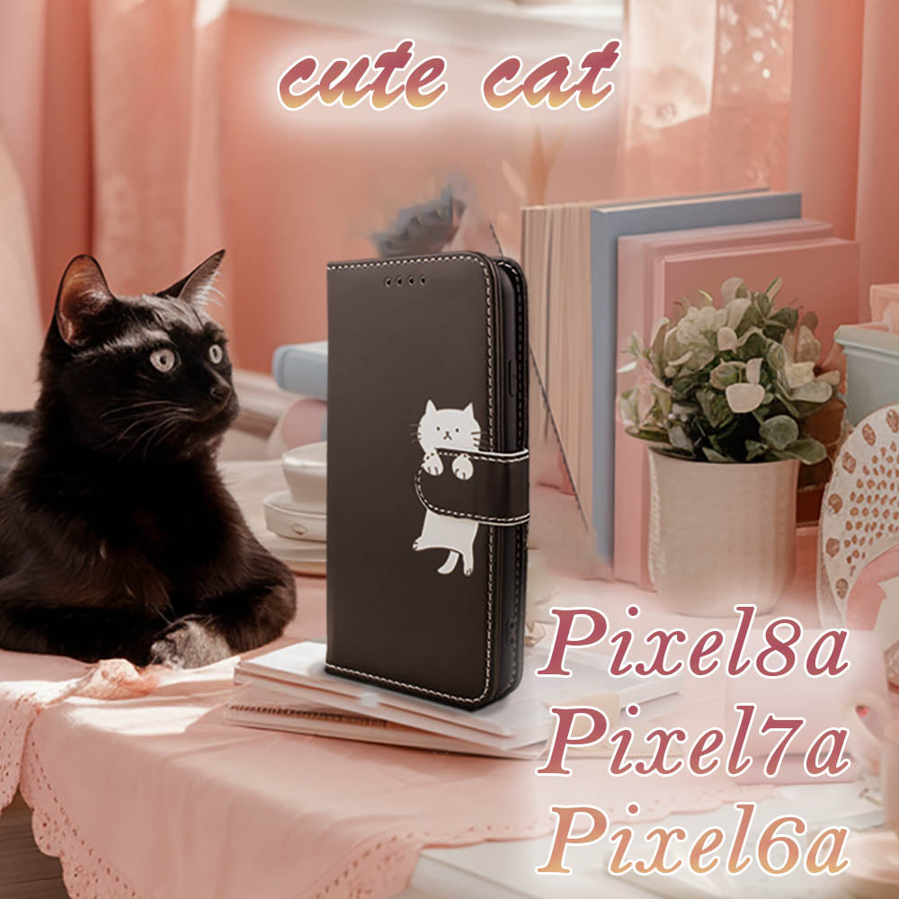 Google Pixel 8a ƒP�[ƒX Ž蒠Œ^ ‚©‚킢‚¢ Pixel8a ‚˂± ƒlƒR ”L Pixel7a �l‹C Pixel6a ƒJƒo�[ ƒxƒ‹ƒg �• ƒuƒ‰ƒbƒN ƒŒƒU�[ Šv ‘——¿–³—¿ ˆÀ‚¢ ƒXƒ}ƒzƒP�[ƒX