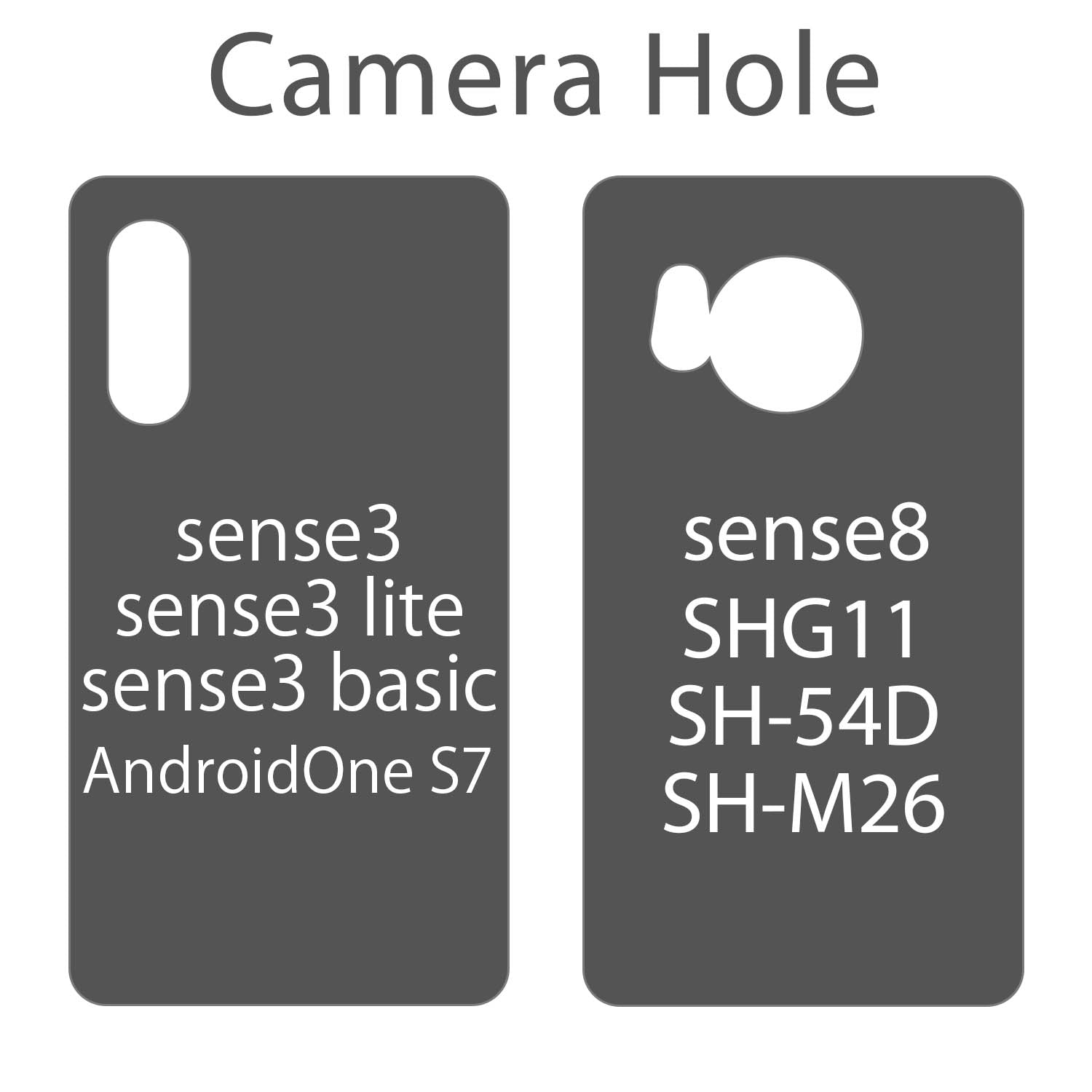 AQUOS sense8 ケース カメラホール  SHG11 SH-54D SH-M26 sense3 sense3lite sense3Basic スマホケース