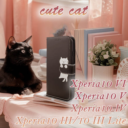 Xperia 10VI ƒP�[ƒX Ž蒠Œ^ Xperia10VI ‚©‚킢‚¢ ‚˂± ƒlƒR ”L Xperia10V �l‹C Xperia10IV ƒJƒo�[ Xperia10III Xperia10IIILite ƒxƒ‹ƒg �• ƒuƒ‰ƒbƒN ƒŒƒU�[ ‘——¿–³—¿ ˆÀ‚¢ ƒXƒ}ƒzƒP�[ƒX