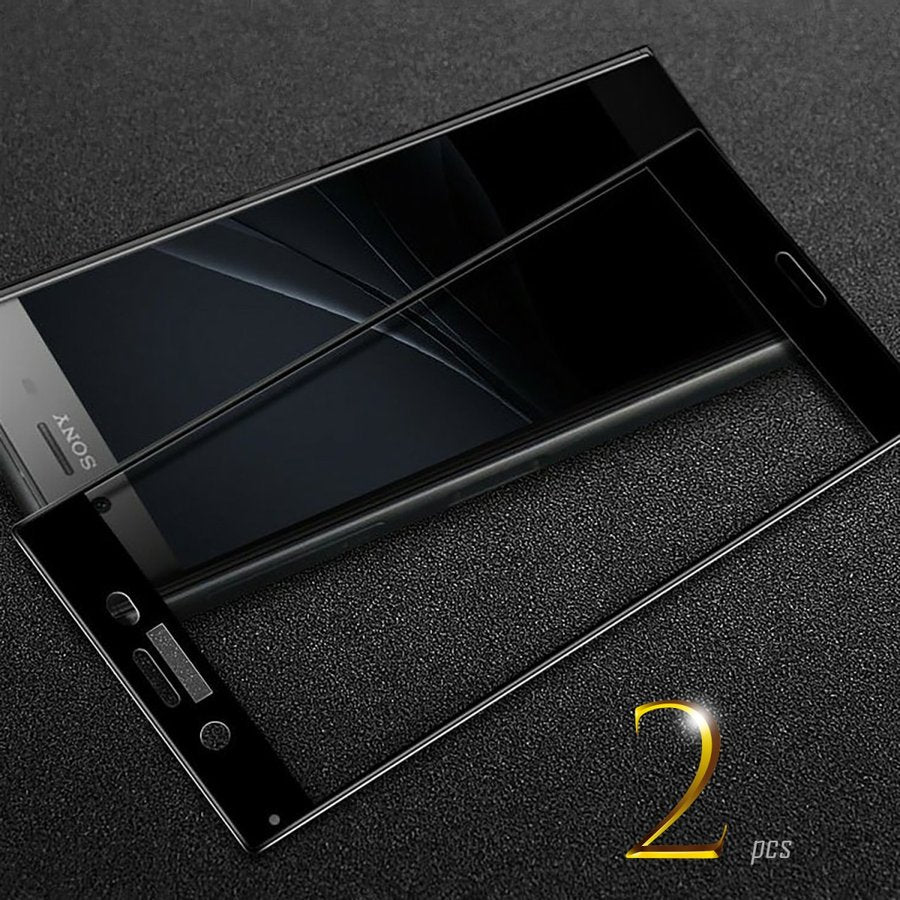 Xperia8 5 XZ1 XZs XZ 保護フィルム ガラスフィルム 2枚セット ブルーライト ブルーライトカット 高透過率 液晶保護シート 全面保護 画面 液晶保護 強化ガラス 指紋防止 飛散防止 黒枠 エクスペリア 高品質 貼りつけやすい 送料無料