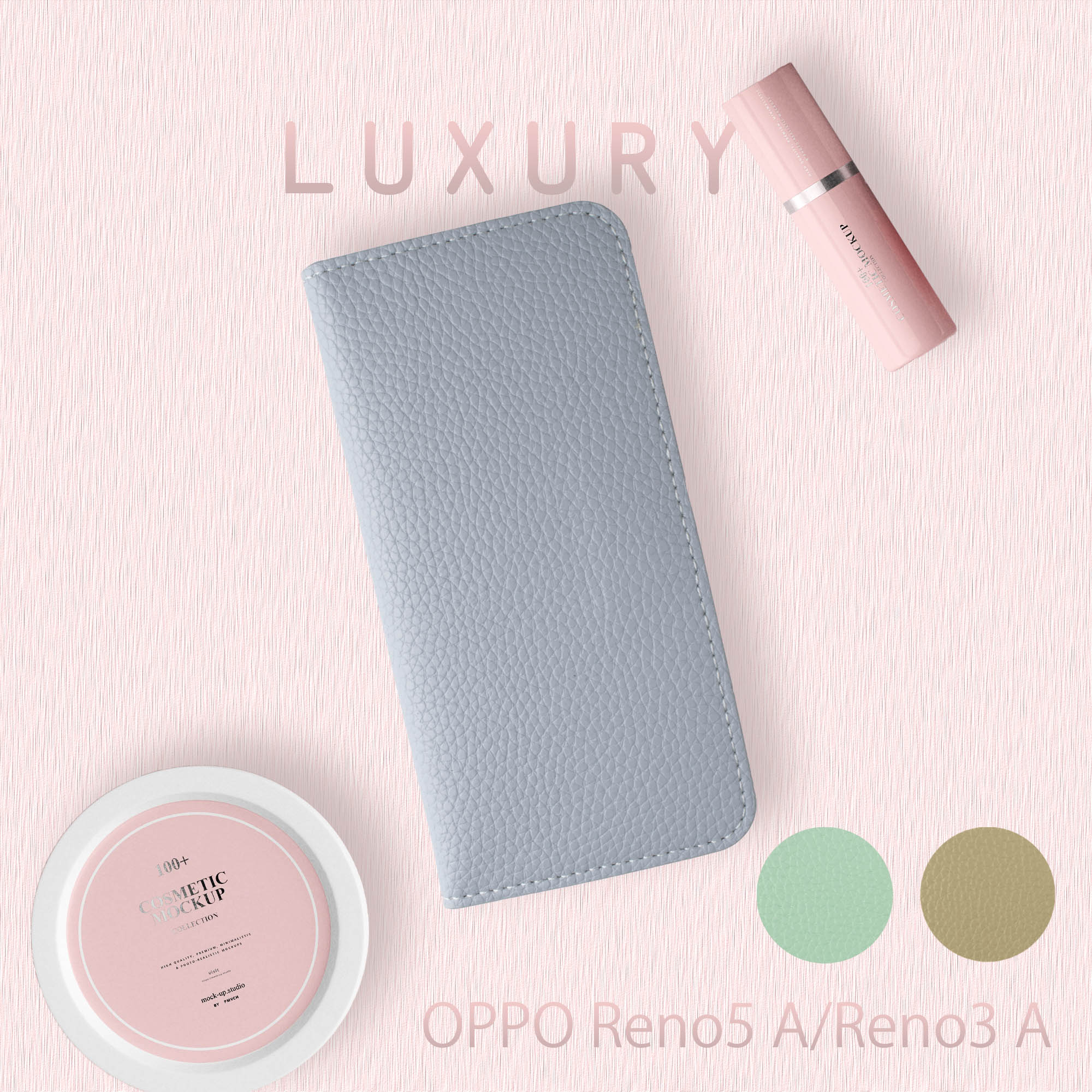 OPPO Reno5A ケース 全機種対応 手帳型 ショルダー タイプ くすみカラー 大人かわいい 馬 うま