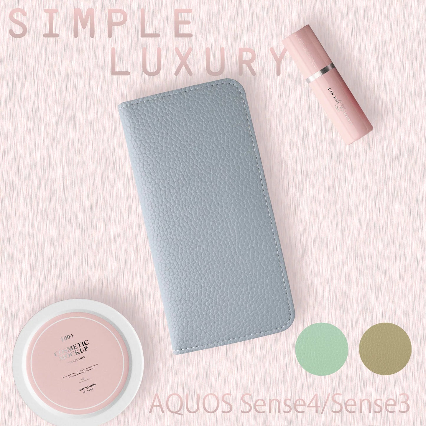 aquos sense3 ケース 手帳型 アクオスセンス3 ケース  sense3lite  手帳 カバー ベルトなし シュリンクレザー レザー 革 薄い 薄型 送料無料