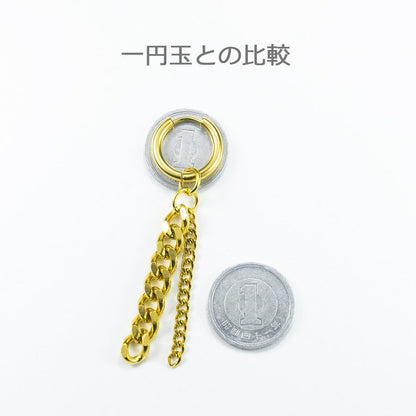 ピアス メンズ ピアス 両耳 BTS ピアス シンプル ステンレス つけっぱなし リング フープ フープピアス 金属アレルギー 対応 スティック 両耳 ペア ドロップ 2way 揺れる スイング 2個 セット ジミン テテ 愛用モデル 金 ゴールド チェーン 鎖 送料無料