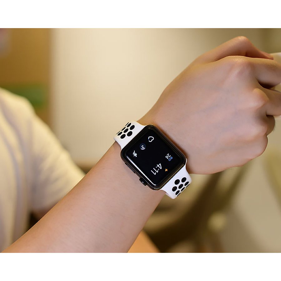apple watch バンド 白 赤 黒 アップルウォッチ バンド apple
