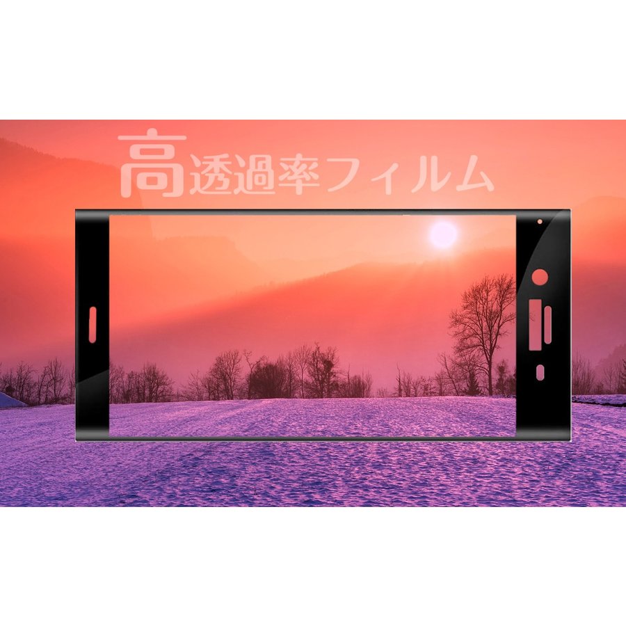 Xperia8 5 XZ1 XZs XZ 保護フィルム ガラスフィルム 2枚セット ブルーライト ブルーライトカット 高透過率 液晶保護シート 全面保護 画面 液晶保護 強化ガラス 指紋防止 飛散防止 黒枠 エクスペリア 高品質 貼りつけやすい 送料無料