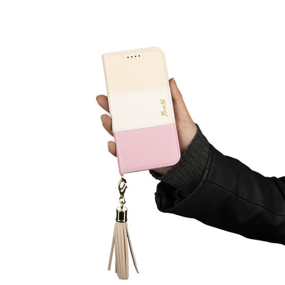 Google Pixel ケース 手帳型 ピンク トリコロール ストラップ おしゃれ 安い カバー かわいい  スマホケース
