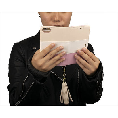 Google Pixel ケース 手帳型 女性 使用シーン ピンク トリコロール ストラップ おしゃれ 安い カバー かわいい  スマホケース