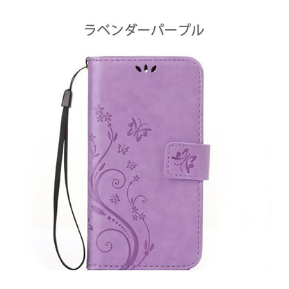 wish4 ケース 手帳型 かわいい SH-52E カバー A402SH スマホケース SH-M27 wish3 sense8 wish2 wish sense7 sense6 sense5g sense3 カバー 花柄 蝶 送料無料