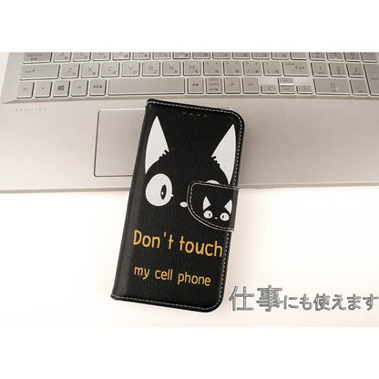 xiaomi redmi note 9s ケース 手帳型 シャオミ カバー 通販 レザー 革 黒猫 猫 ねこ 可愛い キャラクター アニマル 動物 スタンド機能