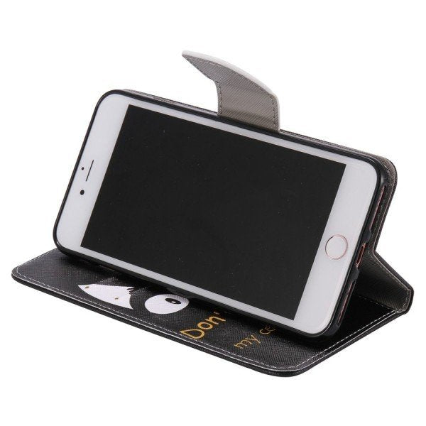 かんたんスマホ3 A205KC ケース 手帳型 basio4 kyv47 a001kc カバー 手帳 かんたんスマホ2 おてがるスマホ A001KC 705KC X3 Android oneX3 黒 かんたんスマホ ymobile ワイモバイル 京セラ レザー 革 黒猫 ねこ かわいい