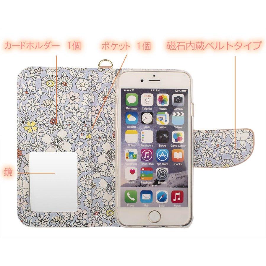 Pixel4a ケース ピクセル4a カバー 手帳型 ミラー ストラップ レザー 革 ボタニカル 花柄 花 ピンク 送料無料