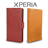 xperia xz3 ケース 手帳型 エクスペリアxz3 手帳型 xz2 xz1 カバー スマホケース レザー 革 ブラウン 茶色 赤 サイドベルト 送料無料